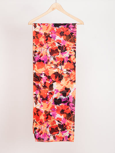 Women's floral printed chiffon scarf